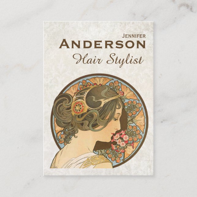 Hair Styliste Fleurs Beauté CC0766 Carte de visite (Devant)