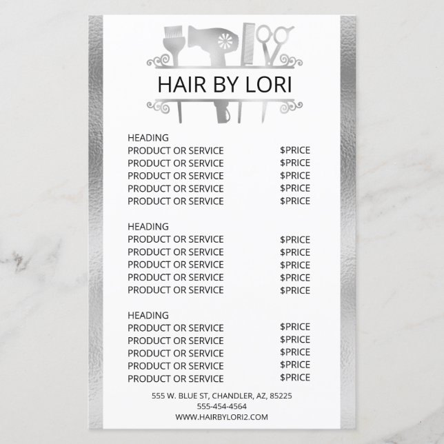Hair Styliste Rose Gold Services (Devant)