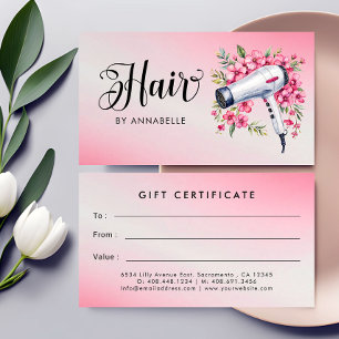 Hairstyliste Aquarelle Sèche-cheveux Certificat ca