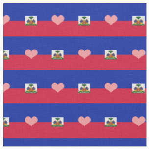 Haïti, Drapeau haïtien et tissu de coeur/mode