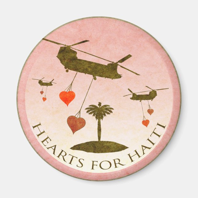 Haïti Secours Saint Valentin aimants frigo (Devant)