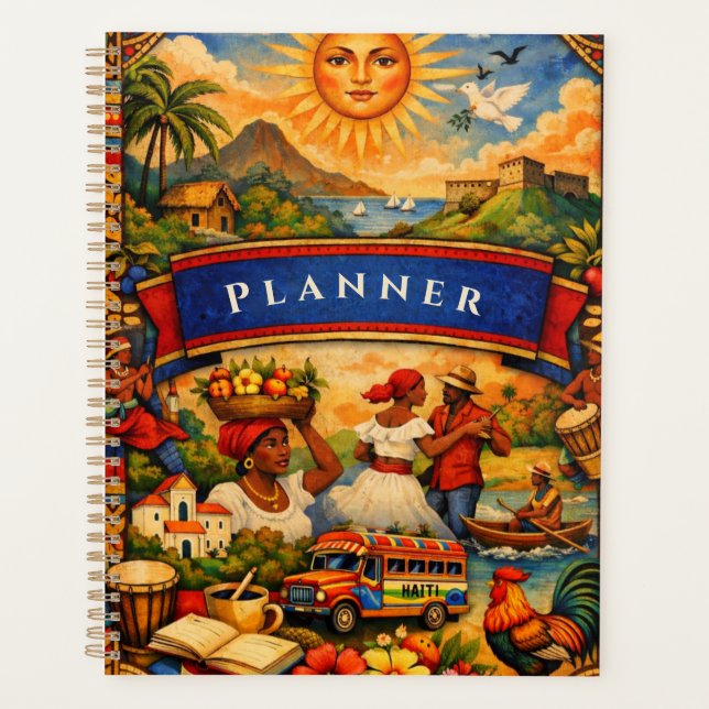 Haitian Cultural Planner - Vibrant Colors-Haiti (Devant)