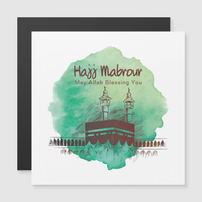 Hajj Mubarak, Kaaba sacrée à La Mecque en Arabie S (Devant / Derrière)