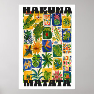 Hakuna Matata Affiche de carreaux tropicale – Colo