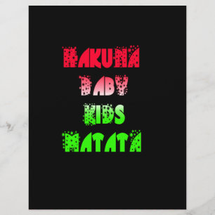 Hakuna matata Baby Kids Venin amazing color