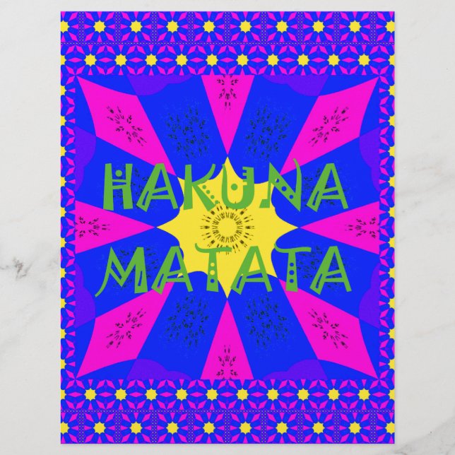 Hakuna Matata Beautiful Amazing Design Colors (Devant)