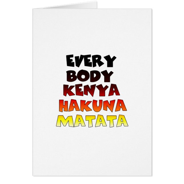 Hakuna Matata coloré : Une fête kenyane (Devant)