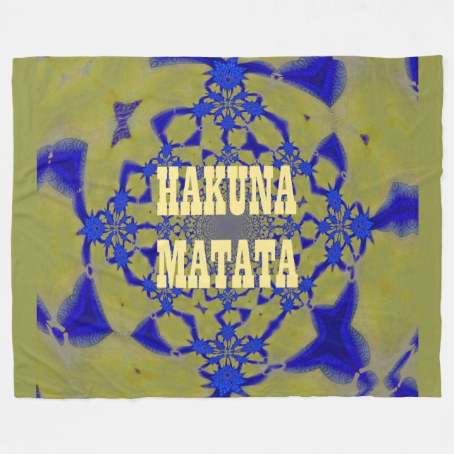 Hakuna Matata Couverture polaire personnalisée (Devant (Horizontal))