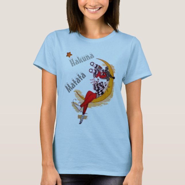 Hakuna Matata Elf sur le T-shirt de Noël de la Lun (Devant)