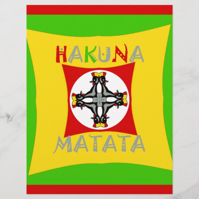 Hakuna Matata Fun Rasta Couleurs : Vibrant et sans (Devant)