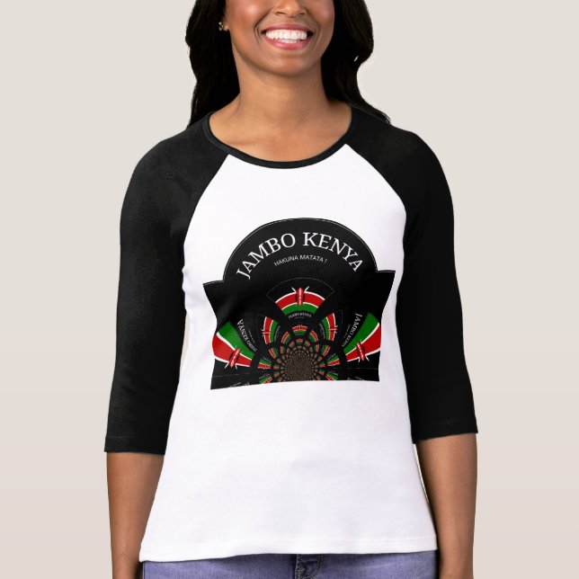 Hakuna Matata Jambo Kenya Sleeve Raglan T-Shirt (Devant)