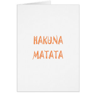 Hakuna Matata Motif Art Design