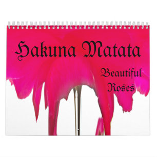Hakuna Matata Roses Illustration Calendrier person