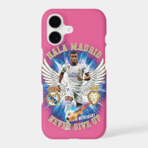 Hala Madrid Never Give Up Pink iPhone 17 Case