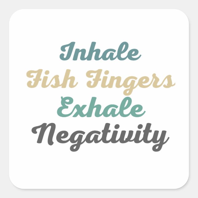 Hale Poisson Doigts Exhale Négativité Stickers (Devant)