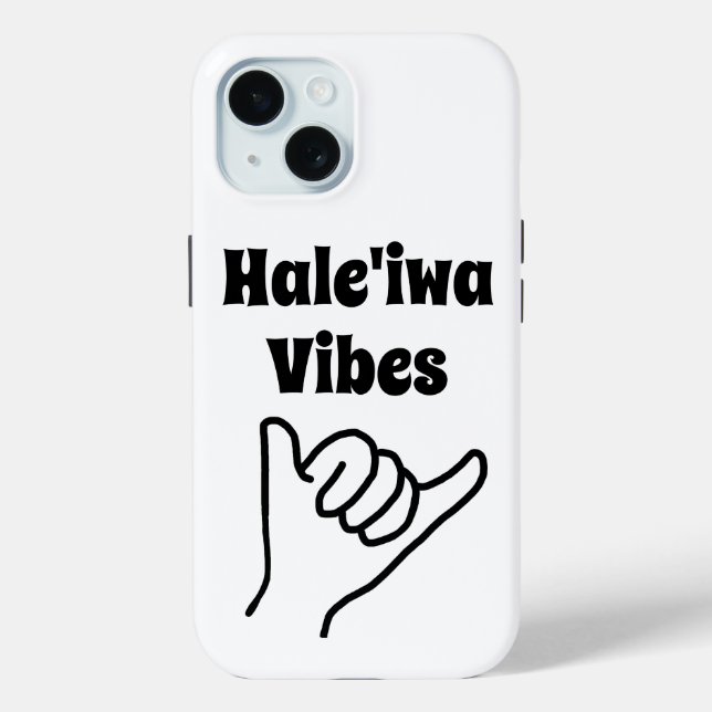 Hale'iwa Vibes Shaka iPhone 15 Coque (Verso)