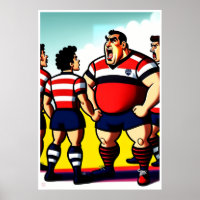 Half Time Talk - Large Rugby Poster