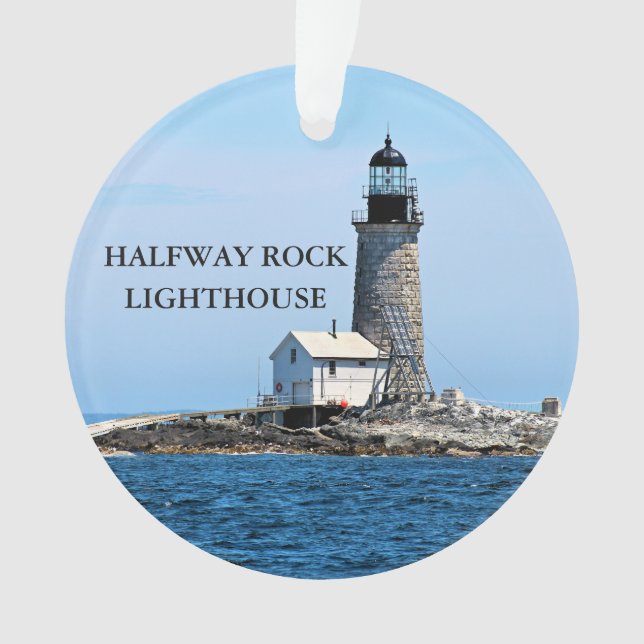 Halfway Rock Lighthouse, Maine Holiday Orament (devant)