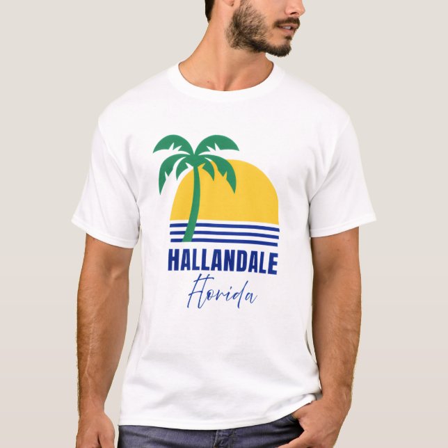 Hallandale Beach Florida T-Shirt (Devant)