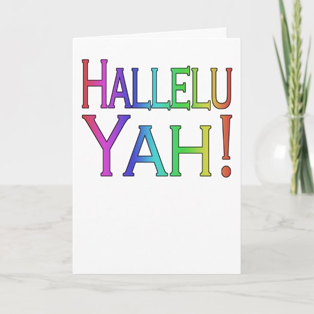 Hallelu Yah ! (arc-en-ciel) carte de Pâques (Devant)