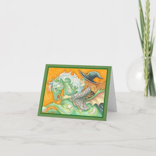 HALLOUEZ EVE WITCH ET CHEVAL CARTE DE REMARQUE Vid (Devant)