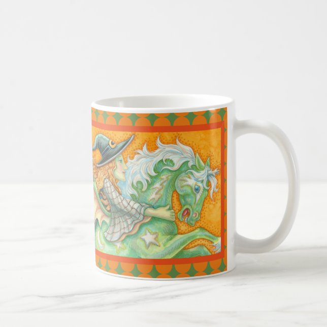 HALLOUS EVE WITCH ET HORSE CLASSIC MUG Orange (Droite)