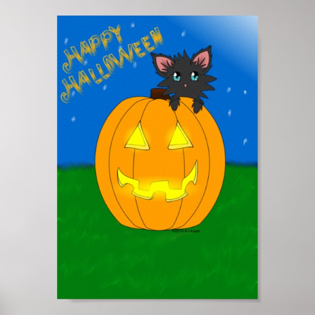 Hallow Kitty Happy Halloween Poster (Devant)