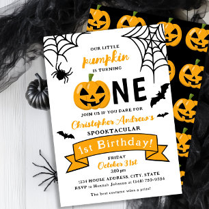Halloween 1er Anniversaire Petite Invitation Citro