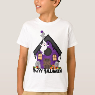 Halloween a hanté le T-shirt de vacances d'enfant