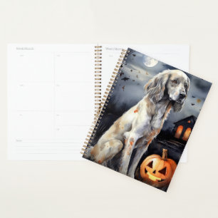 Halloween Anglais Setter Avec Scentation Citrouill