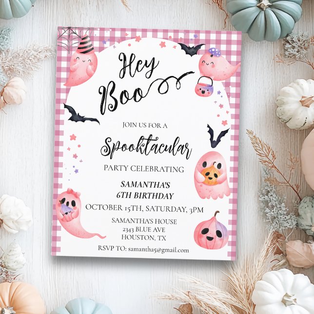 Halloween Anniversaire Fête Enfants Hey Boo Fantôm (Créateur téléchargé)