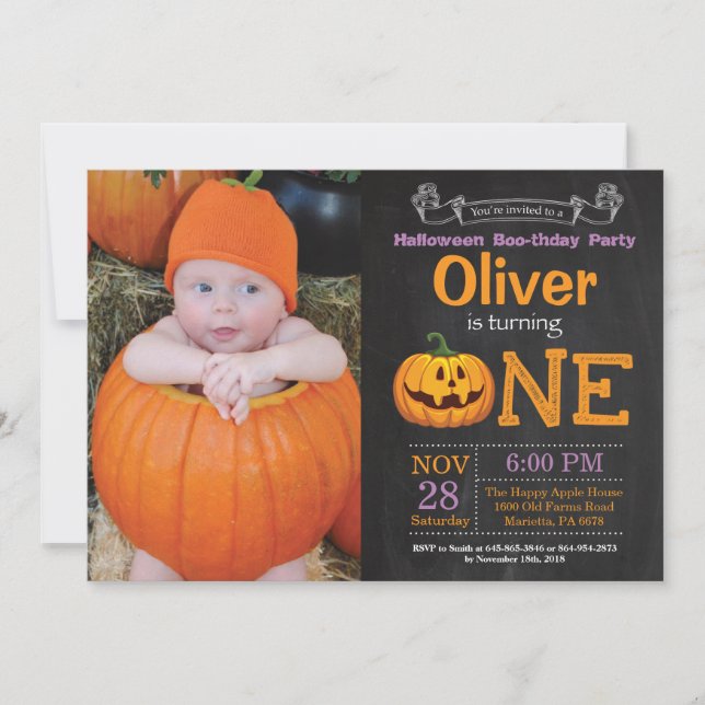Halloween Anniversaire Fête Invitation Photo (Devant)