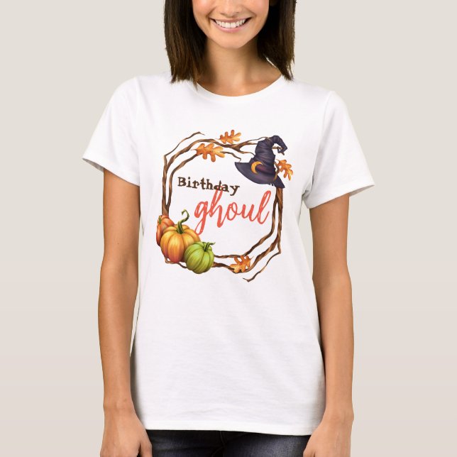 Halloween Anniversaire Fille Automne Tshirt Person (Devant)