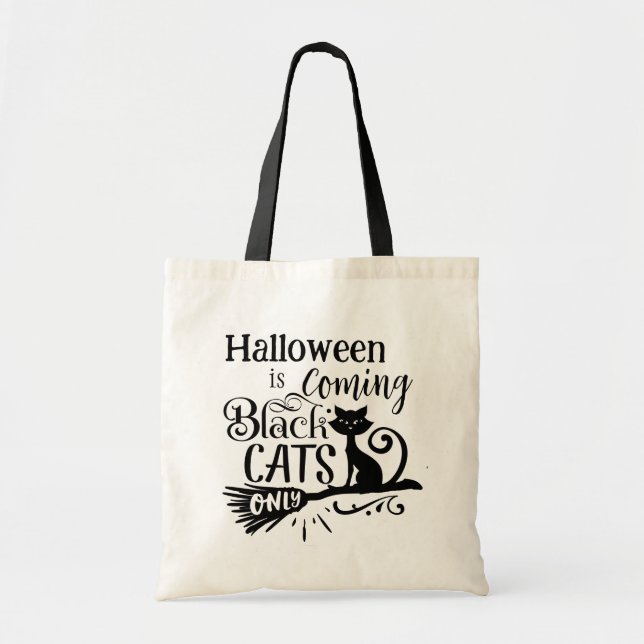 Halloween arrive le Sac fourre-tout des Chats Noir (Devant)