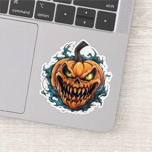 Halloween autocollant éffrayant citrouille effraya
