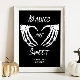 Halloween Baby Are Sweet Baby shower Game Poster