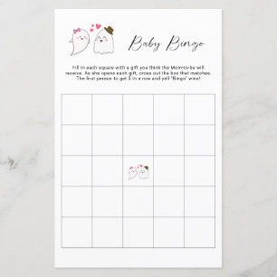 Halloween Baby shower Bingo Jeu Little Boot Ghost