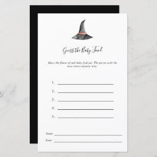 Halloween Baby shower Game Guess the Baby Food