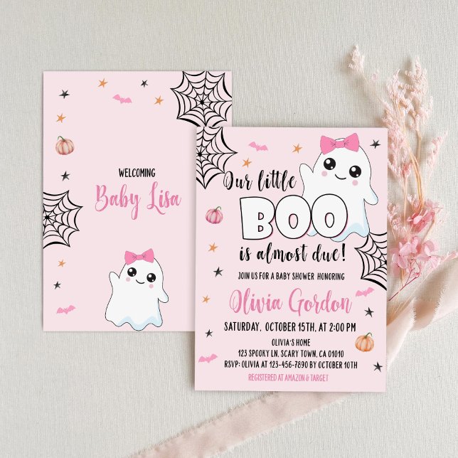 Halloween Baby shower Invitation mignonne Fille Fa (Créateur téléchargé)