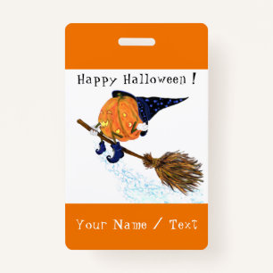 Halloween Badge Witge Citrouille Flying Ajouter le
