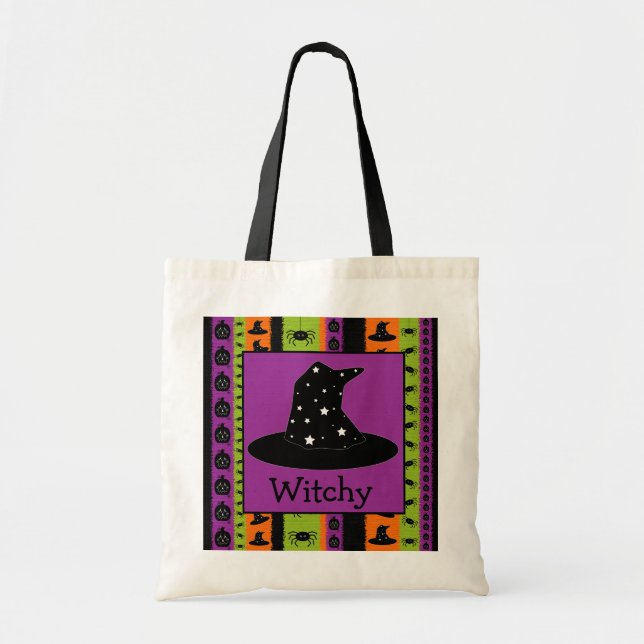 Halloween barre le sac de casquette de sorcière (Devant)