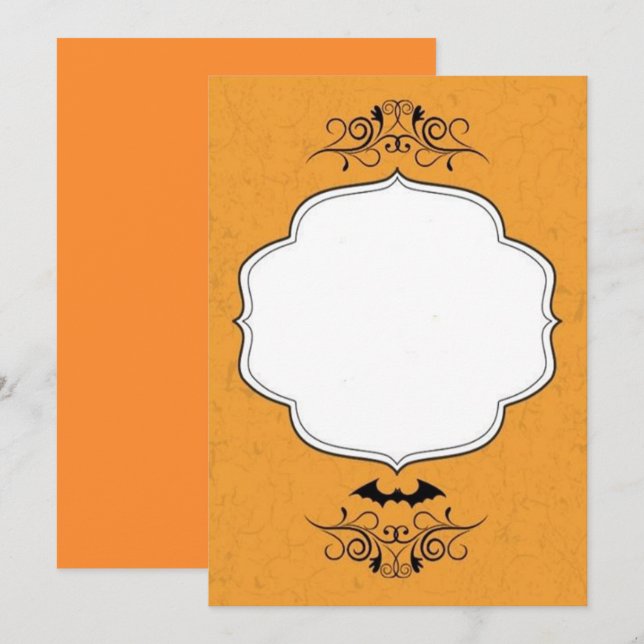 Halloween Bat Faire-part de mariage (Devant / Derrière)