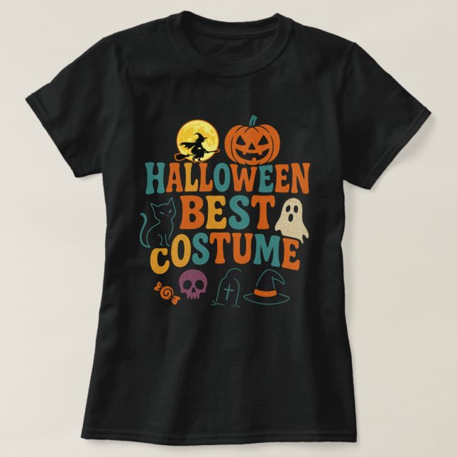Halloween Best Costume – Spooky Retro T-Shirt (Design devant)