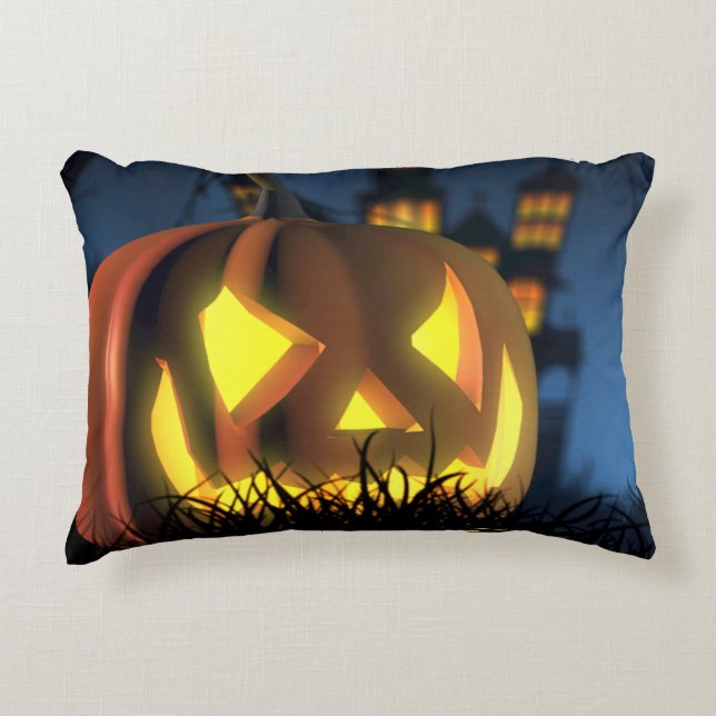 Halloween bleu Coussin (Devant)