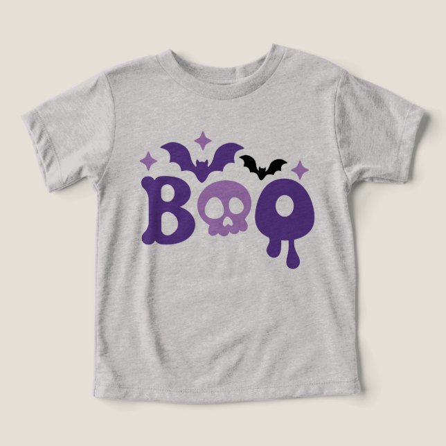 Halloween Boo Bateaux crâne Typographie moderne (Design Recto)