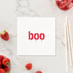Halloween boo rouge sanglant serviettes en papier 