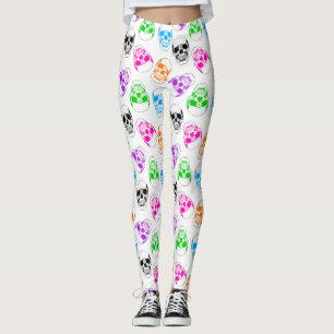 Halloween brillant Colorful Skull Leggings