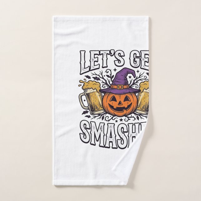 Halloween Buvons un Coup de Citrouille Bière (Serviette à main)