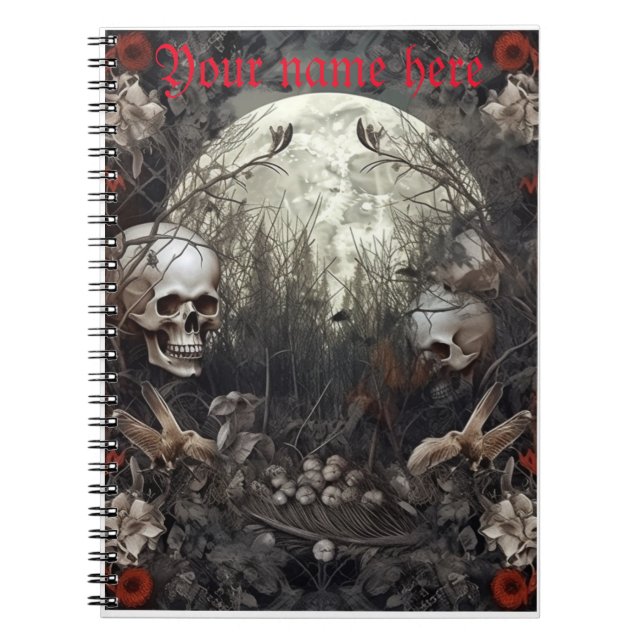 Halloween carnet crâne (Devant)