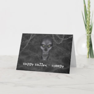 Halloween - Carte postale crâne Déplaisante, voeux